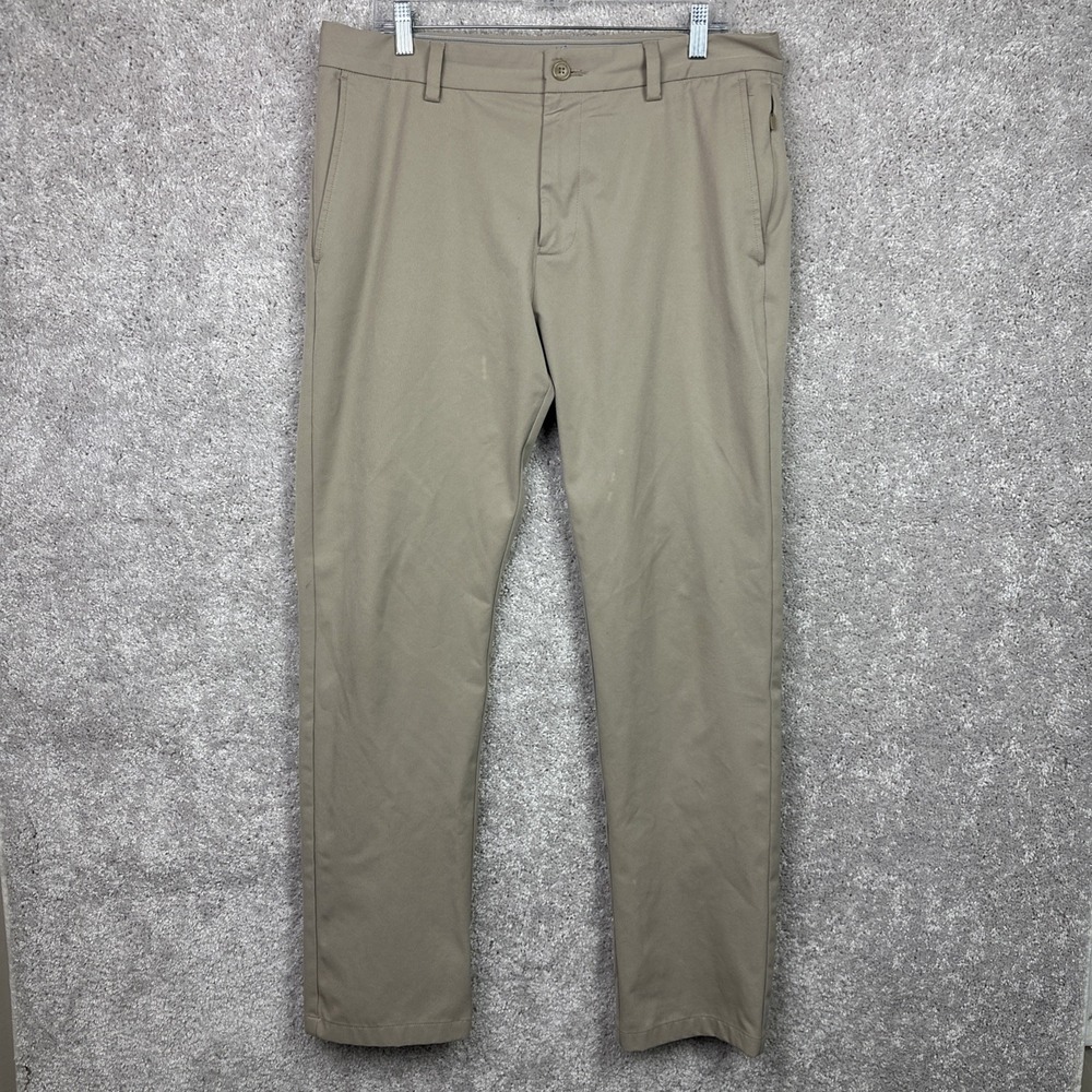 Southern Tide Jack Performance Pants Men's 35x32 Tan Casual Lightweight‎